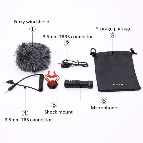 "Buy Online  Boya BY-MM1 Shotgun Video Microphone Universal Compact On-Camera Mini Recording Peripherals"